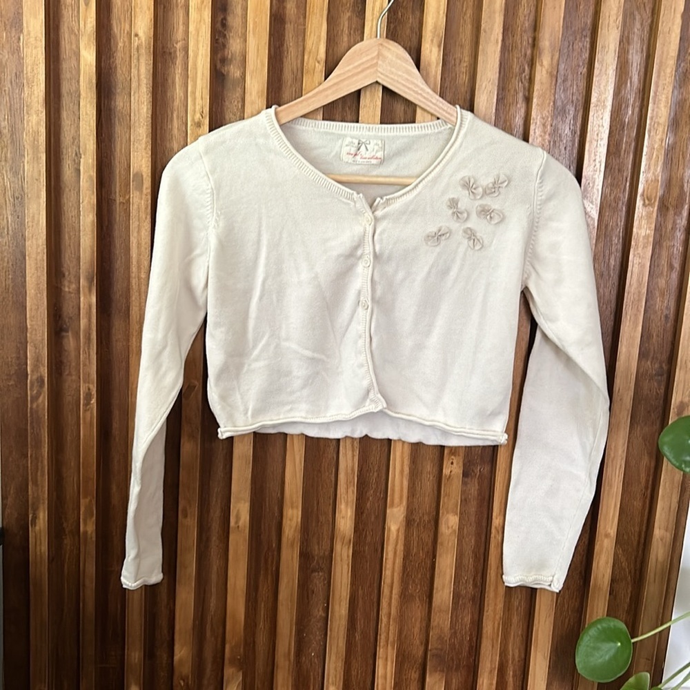Zara Cropped Buttoned Front Cardigan. Size 13-14